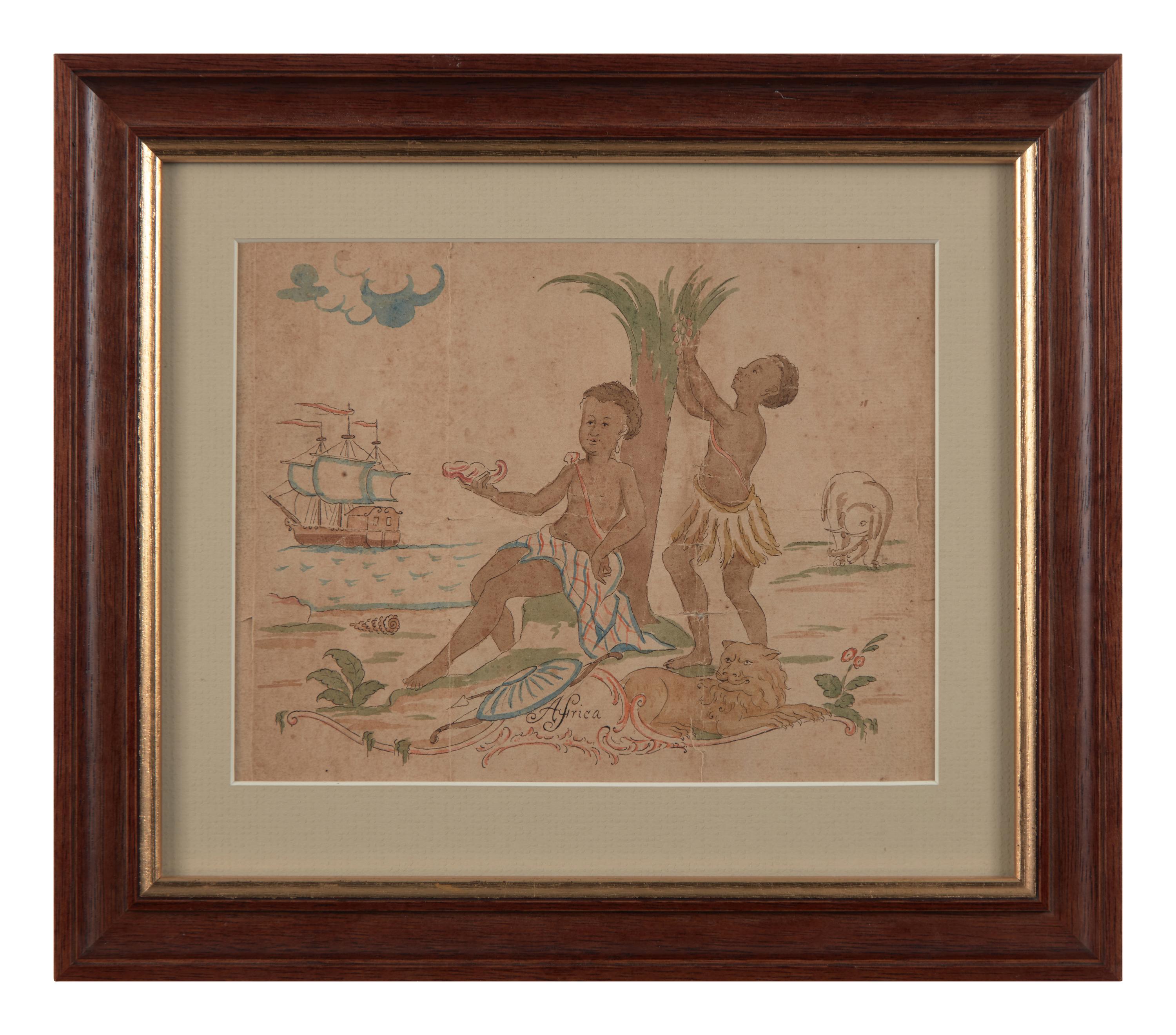 Anglo-American School 18th / 19th Century, The Mariner's Compafs and Allegory of Africa