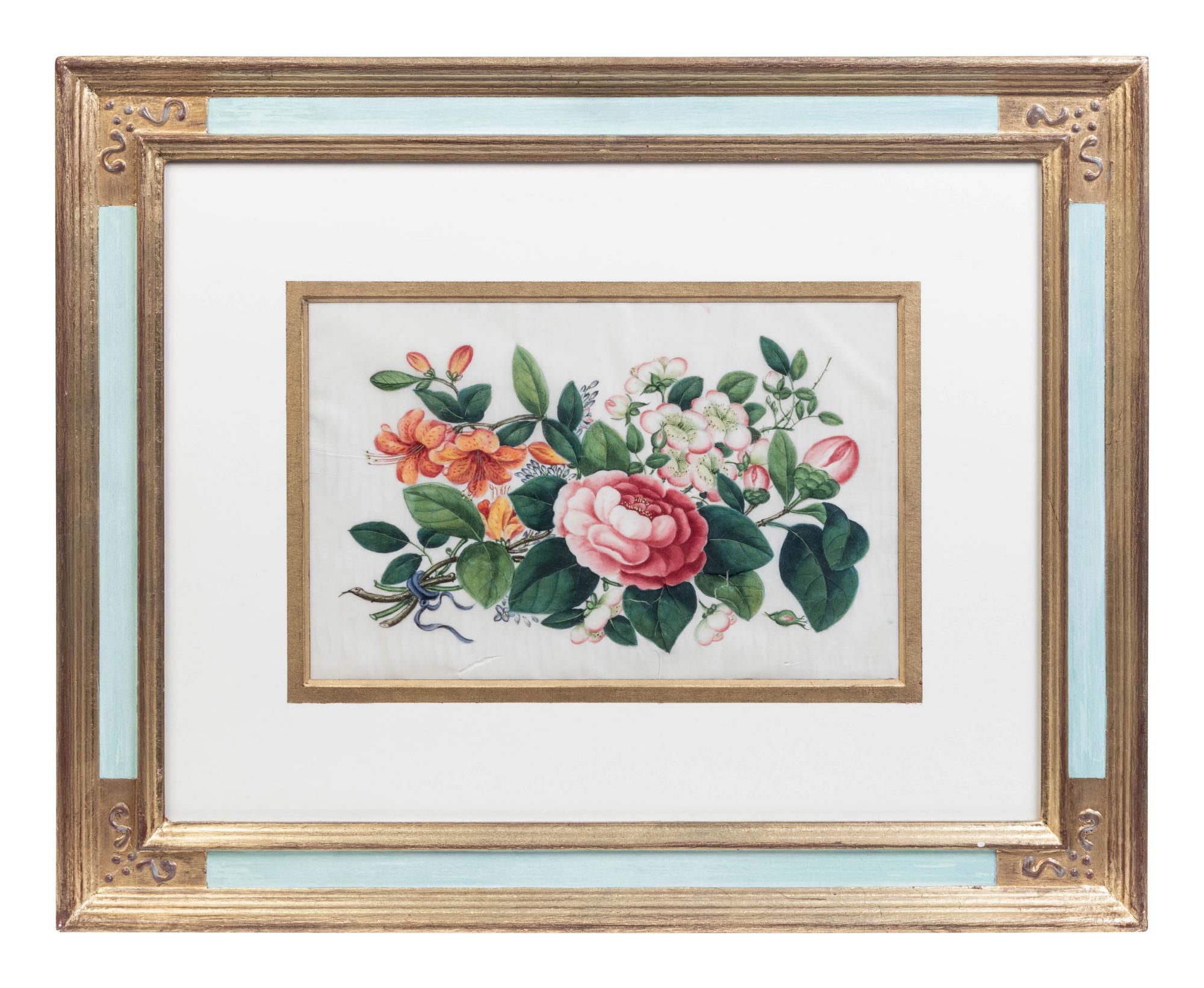 Four Chinese Export Pith Paintings