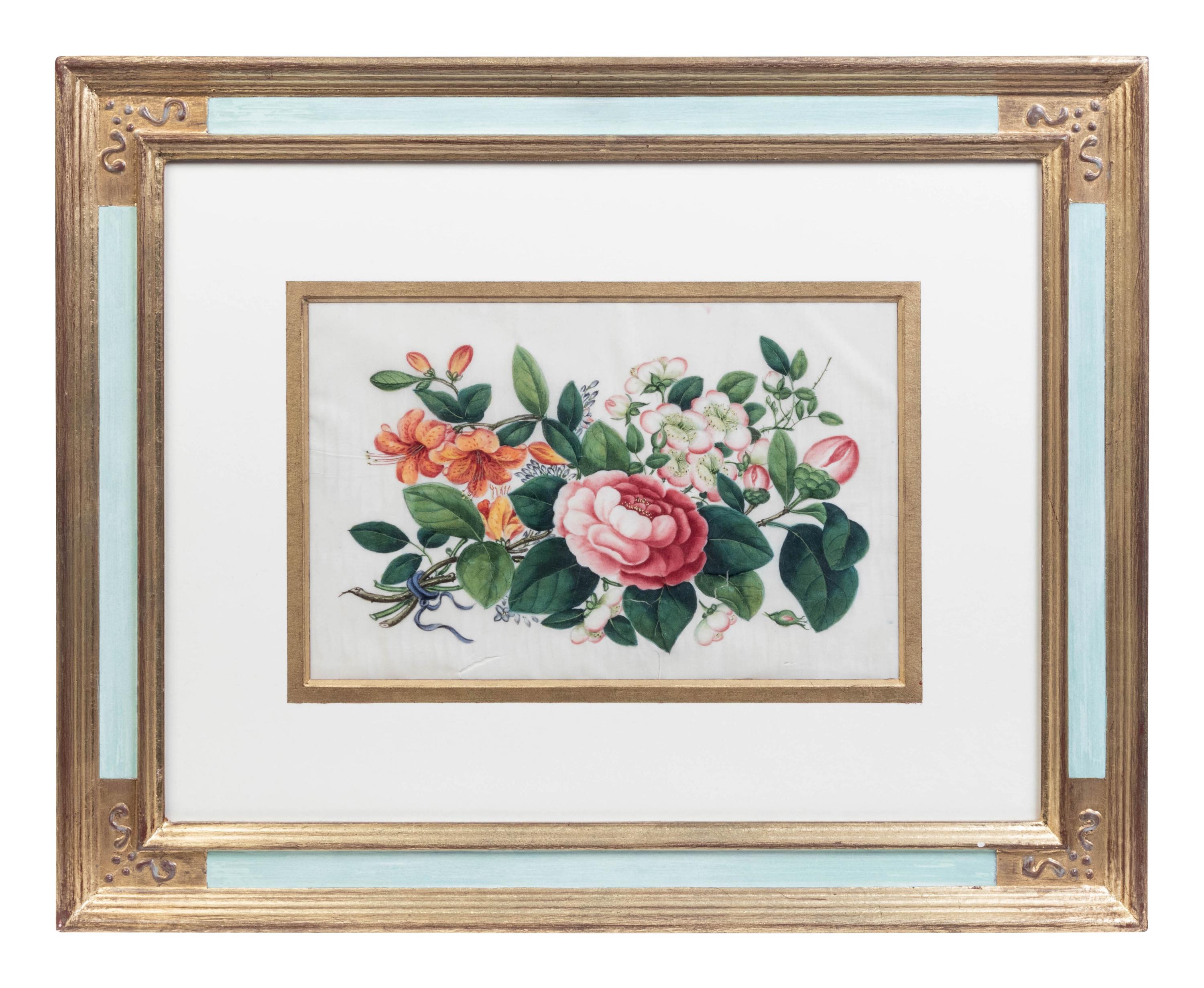 Four Chinese Export Pith Paintings