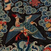 Five Chinese Embroidered Silk ‘Mandarin Duck’ Rank Badges, Buzi, 19th Century 清中晚期 刺綉文官補子五幅