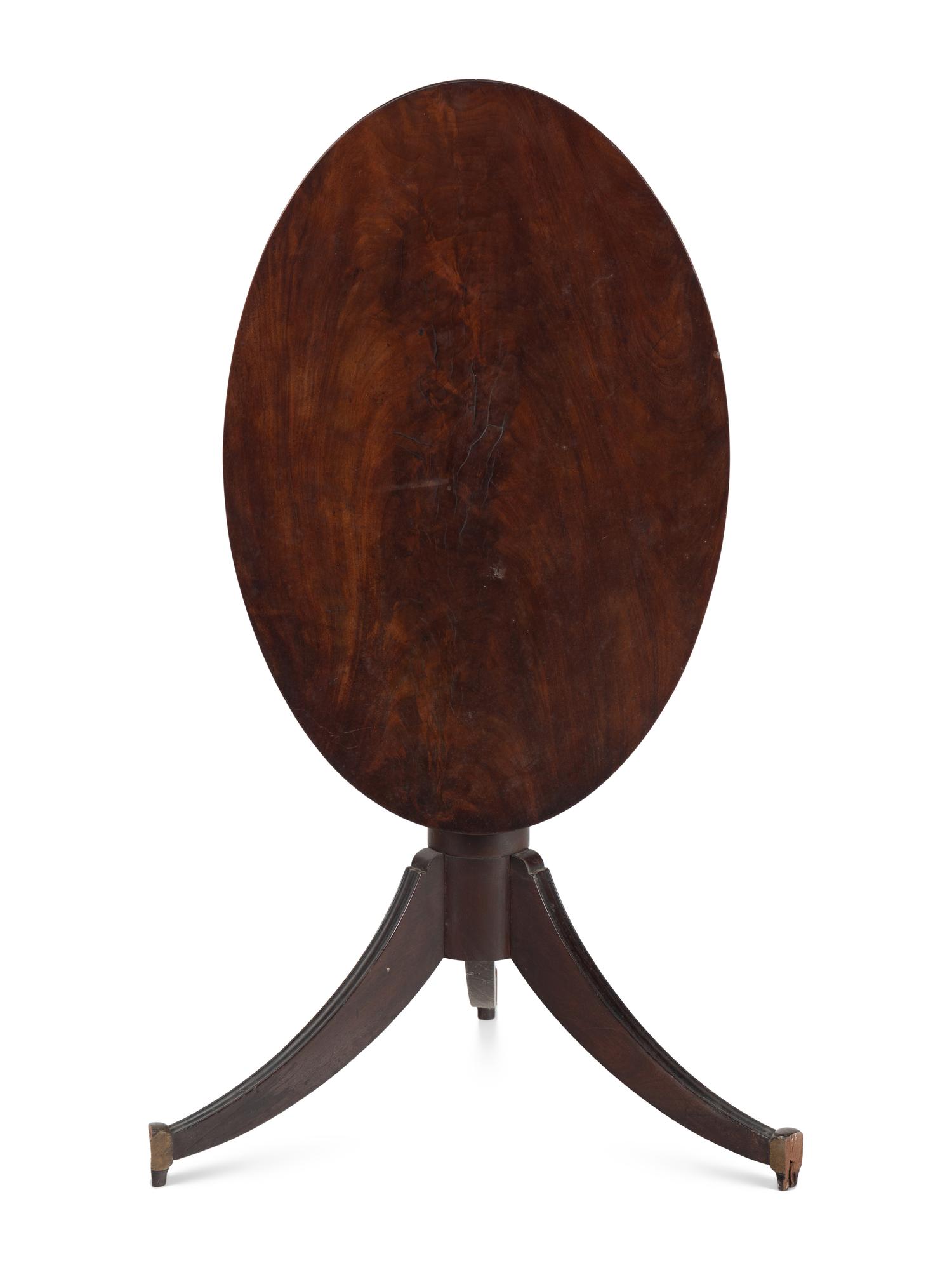 A Federal Tilt Top Mahogany Candlestand