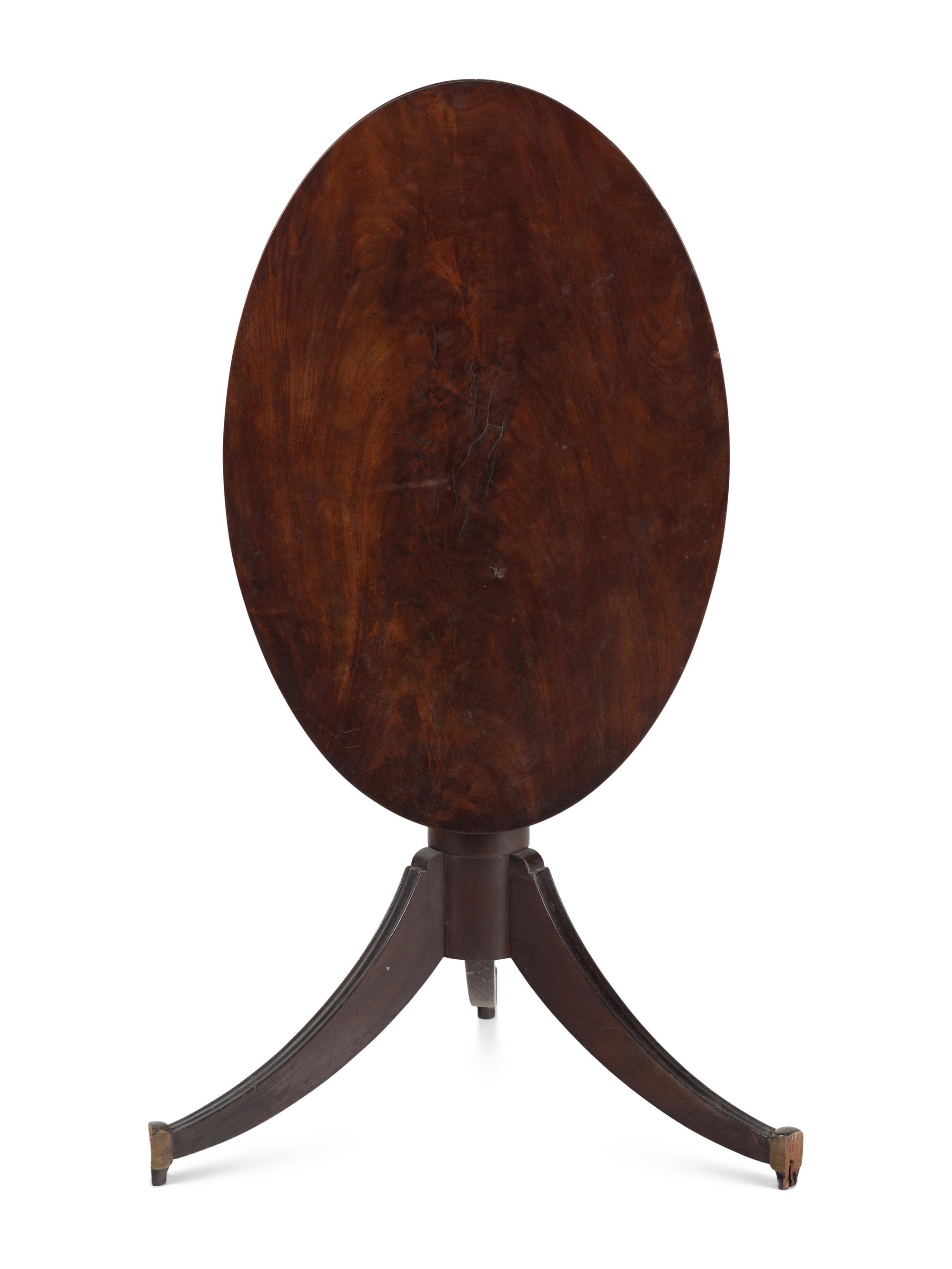 A Federal Tilt Top Mahogany Candlestand