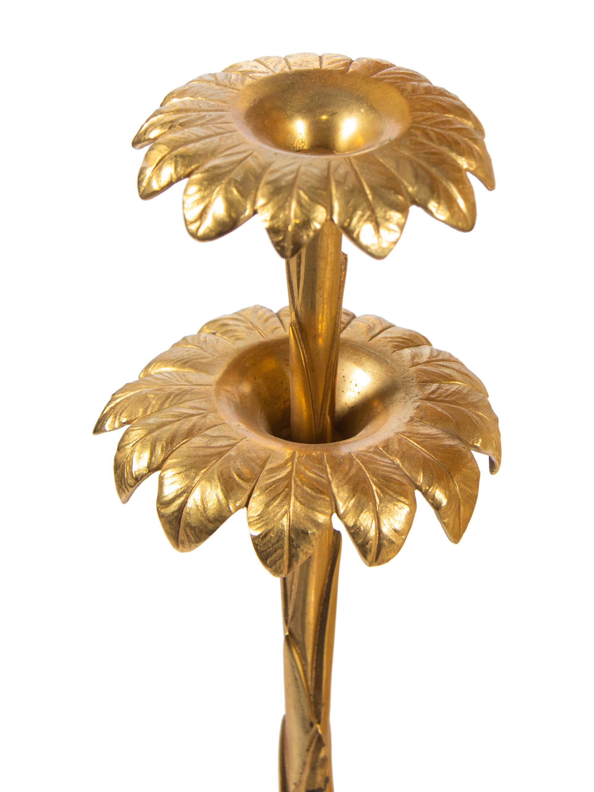 A Gilt Bronze and Brass Six-Light Chandelier Attributed to Maison Baguès