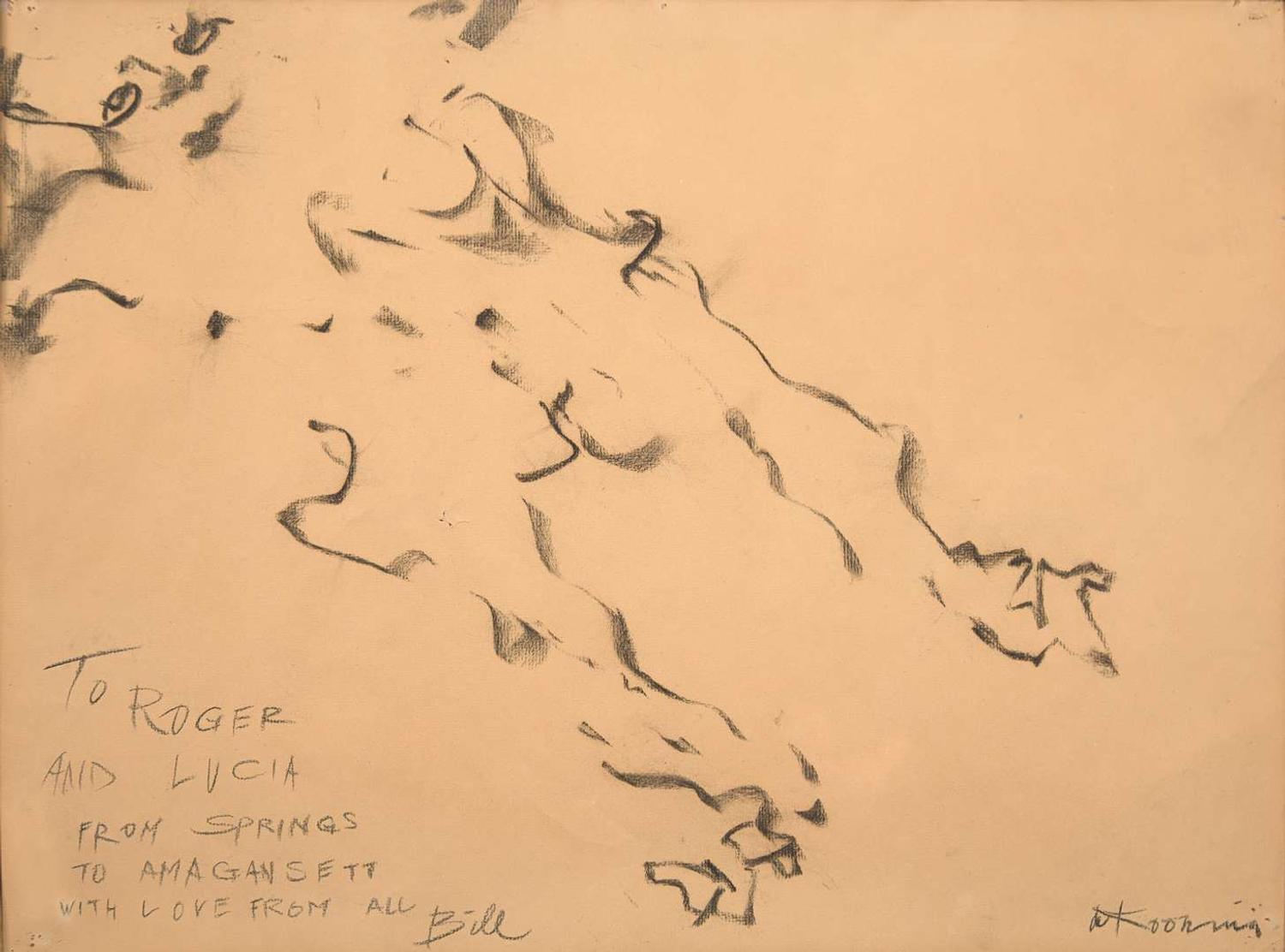Willem de Kooning (American/Dutch, 1904-1997) - Untitled (Reclining Female Nude)