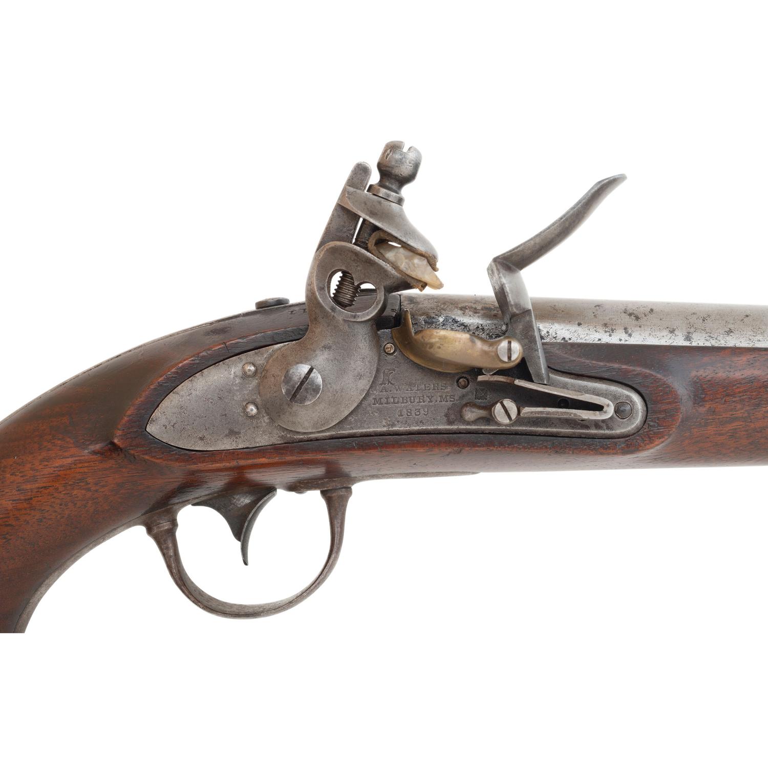 US Model 1836 Flintlock Pistol by Waters