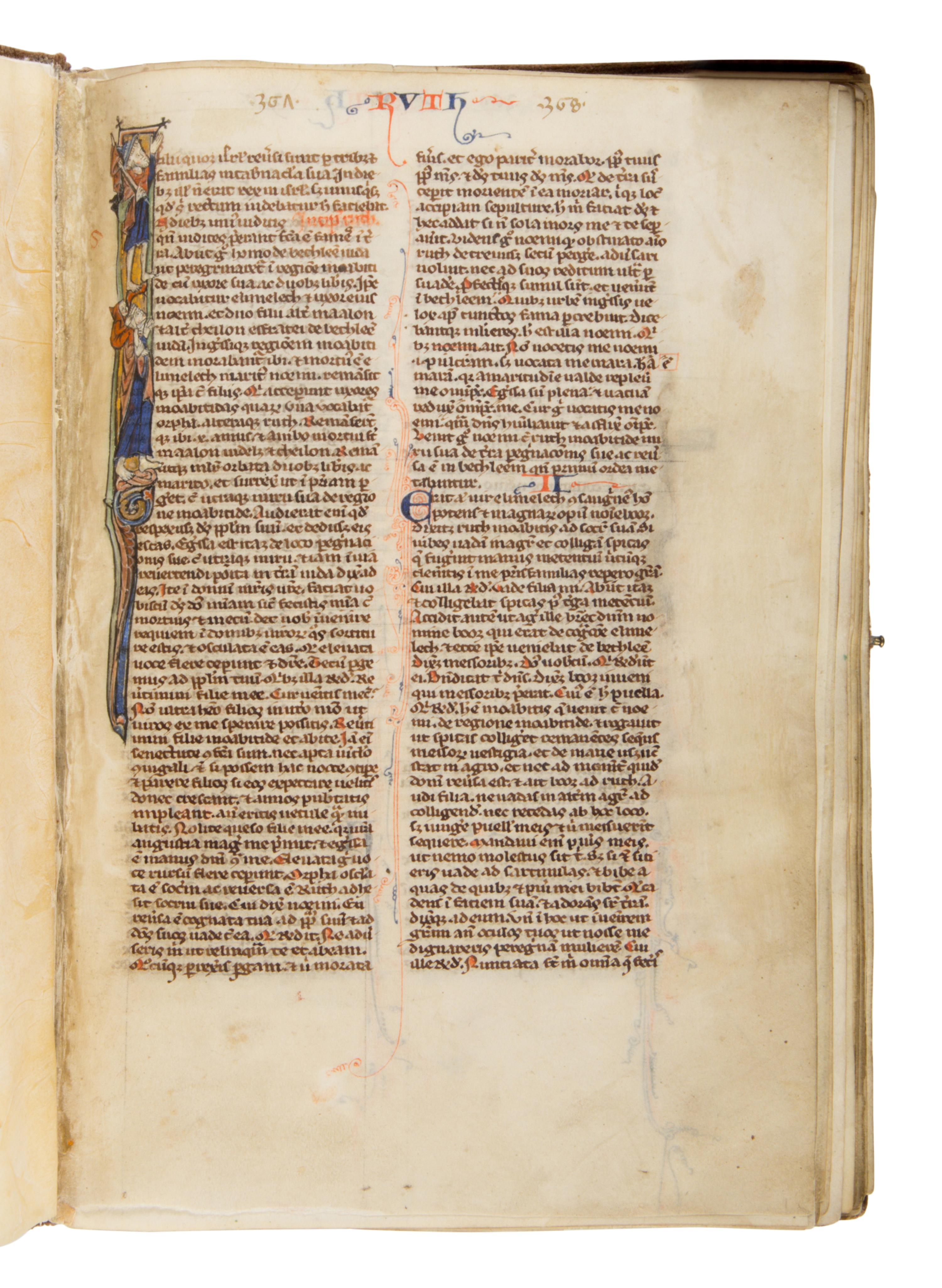CIRCLE OF WILLIAM DE BRAILES Bible (fragment), in Latin, illuminated manuscript on parchment [England, Oxford, c. 1250–1270