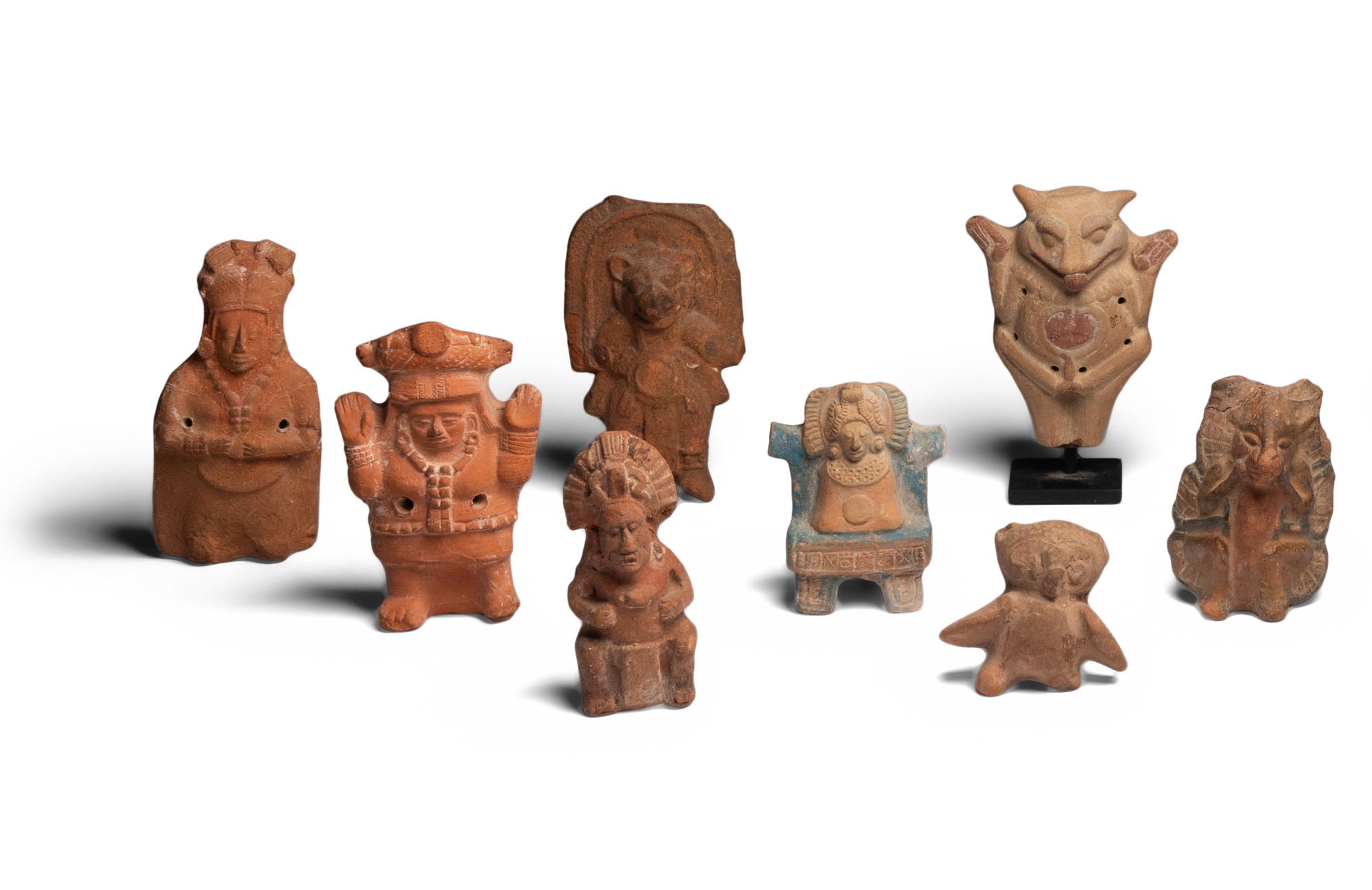 Twelve Maya Terracotta Ocarinas