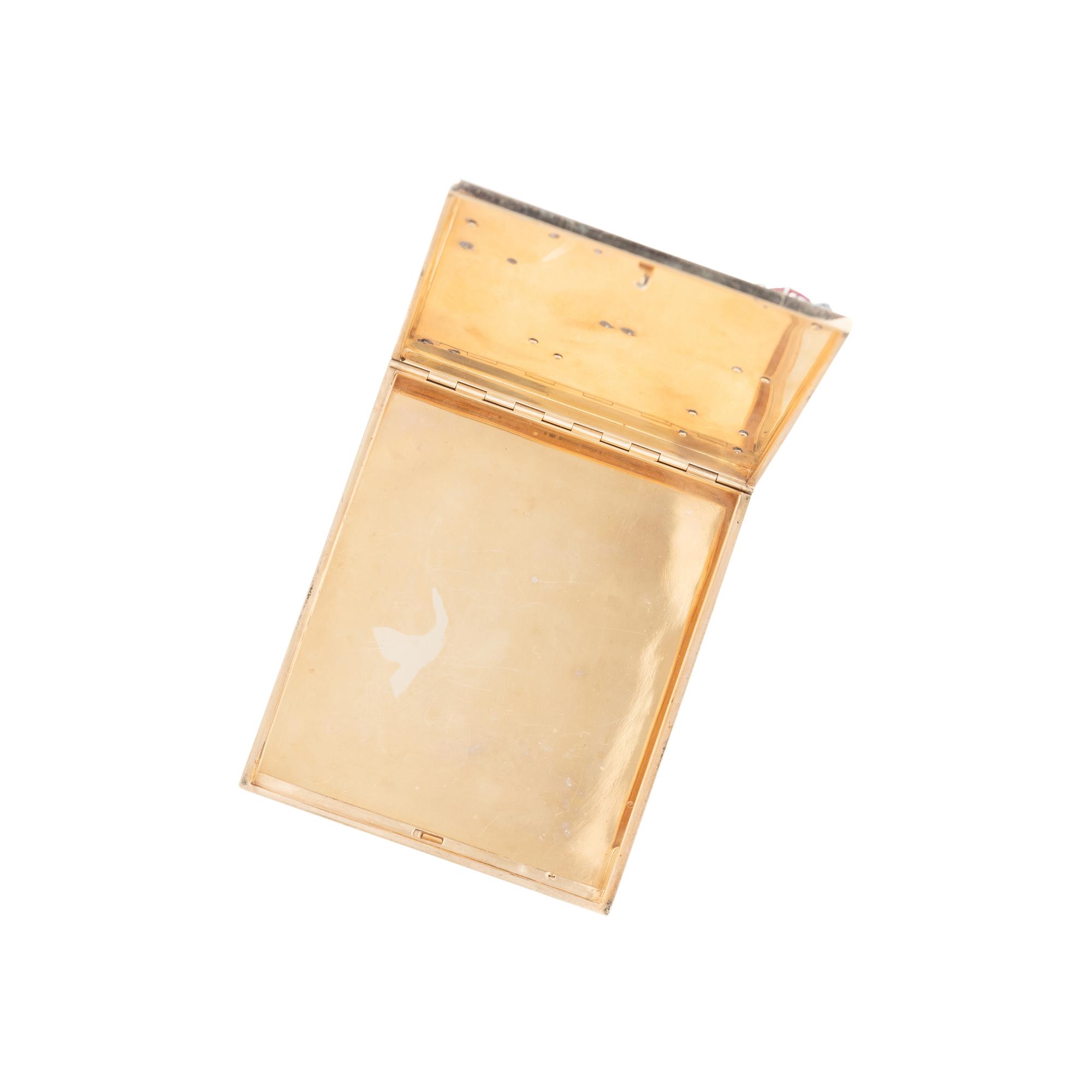 CARTIER, YELLOW GOLD CIGARETTE CASE WITH CHARMS