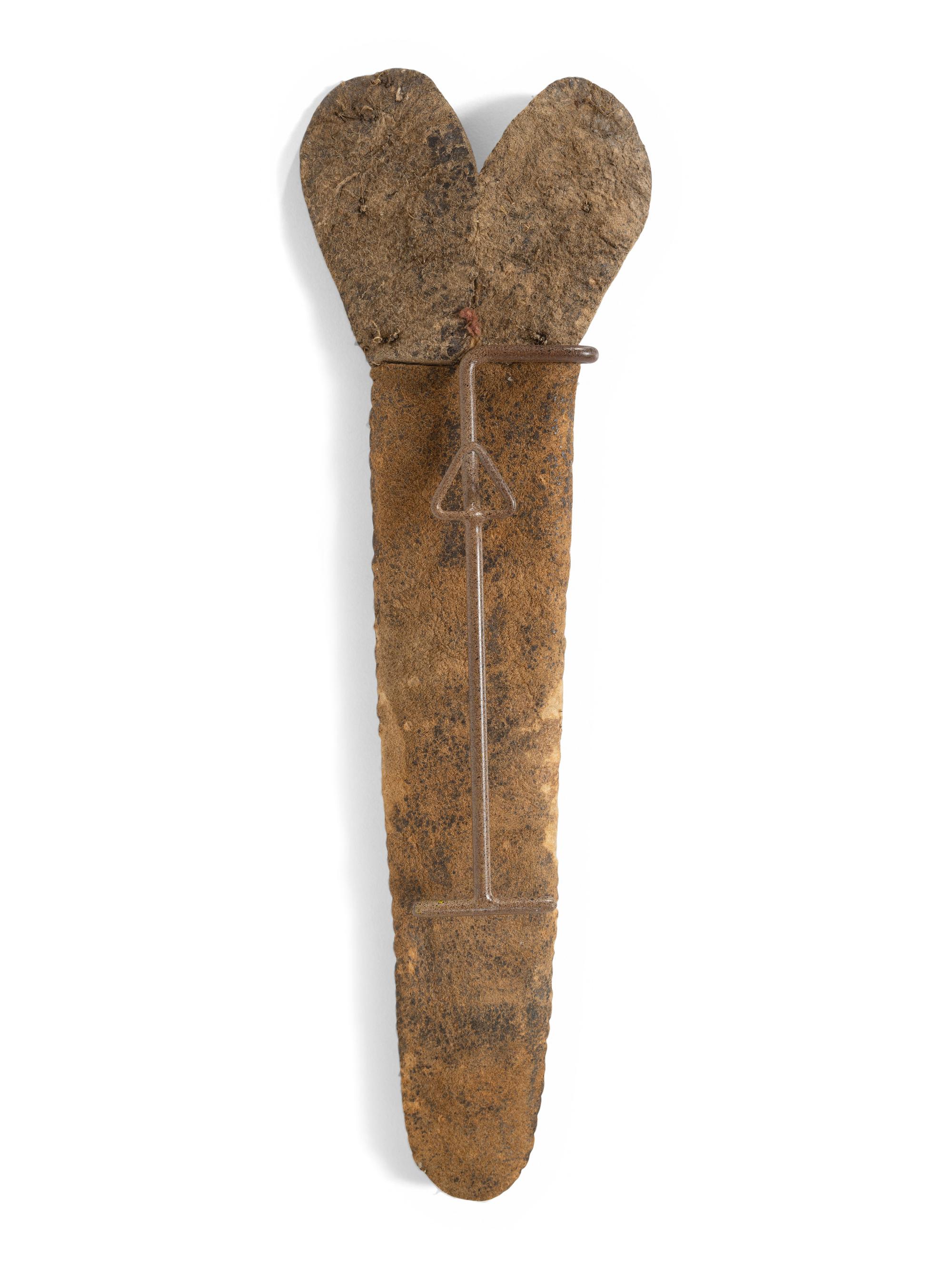 Great Lakes Black-Tanned Hide Knife Sheath and Knife, Exhibited and Published