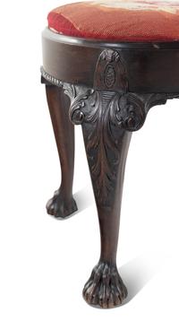 A George I Style Carved Walnut Stool