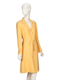 OSCAR DE LA RENTA, YELLOW WOOL COATDRESS