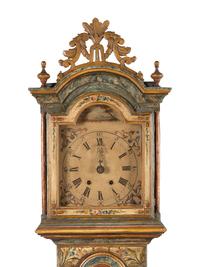 An Italian Painted Tall Case Clock