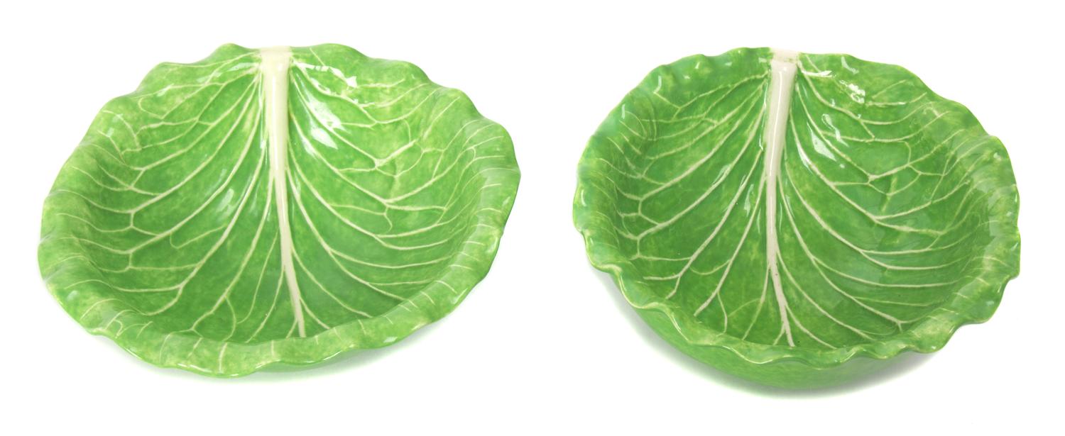 A Pair of Dodie Thayer Lettuce Ware Bowls Diameter 5 1/2 inches. — 20TH CENTURY