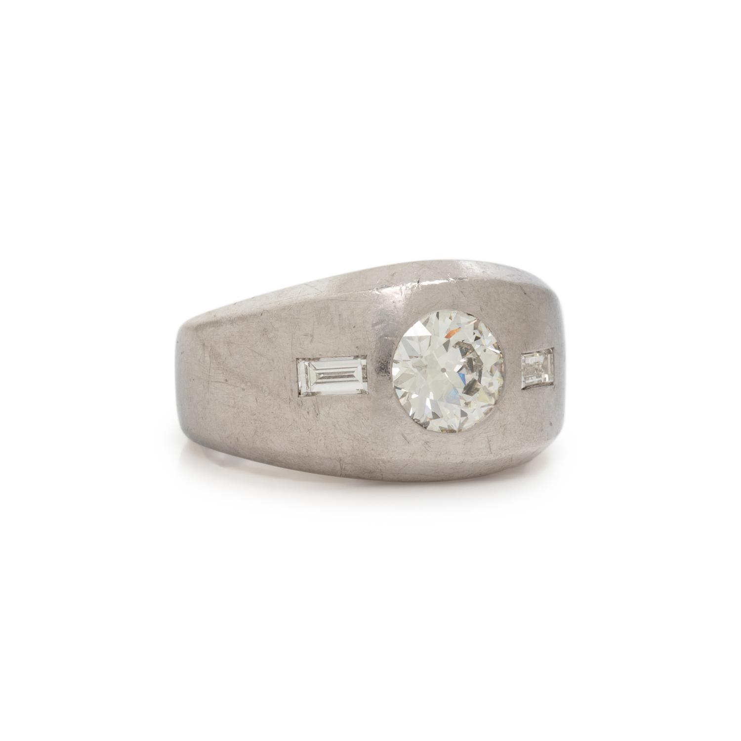 PLATINUM AND DIAMOND RING