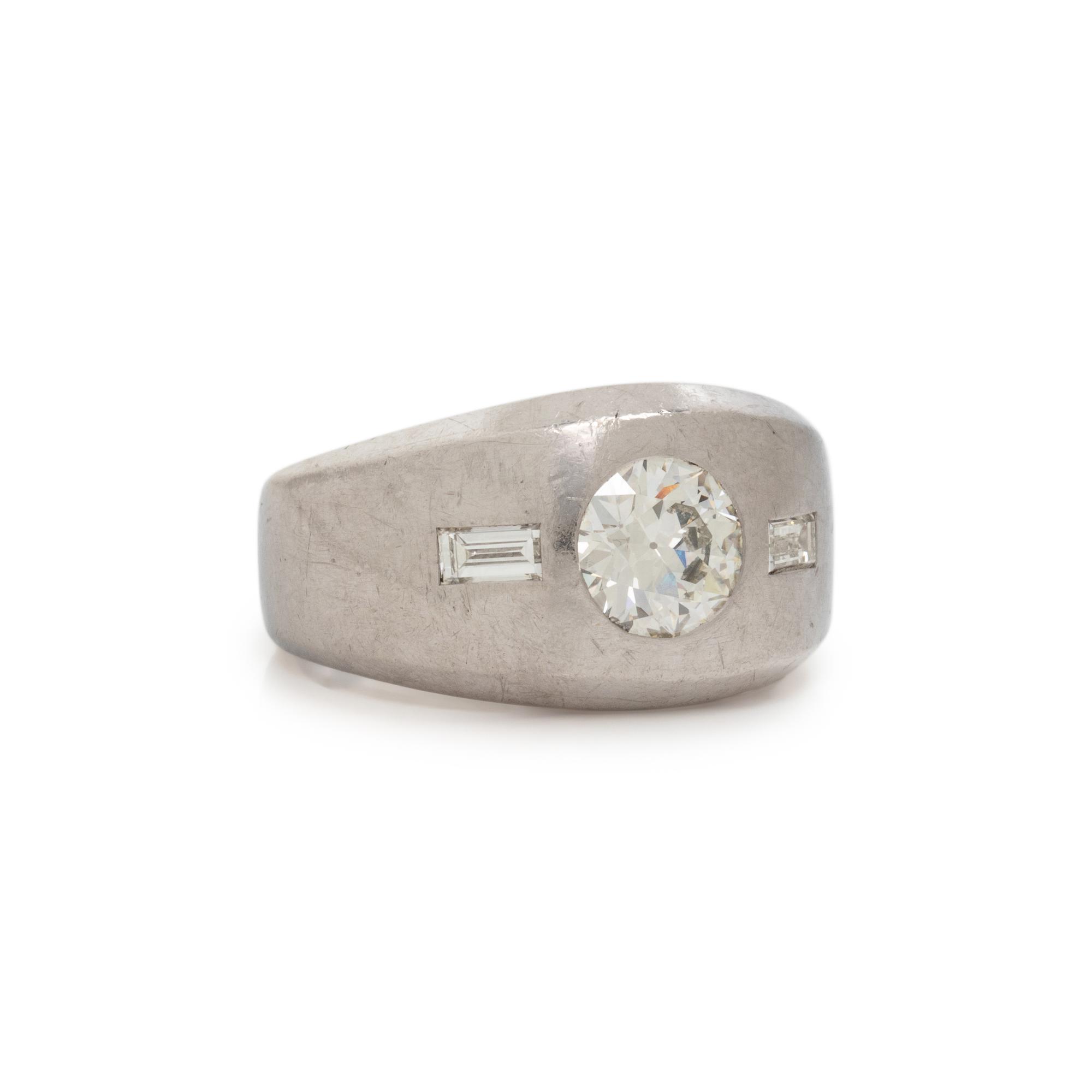 PLATINUM AND DIAMOND RING