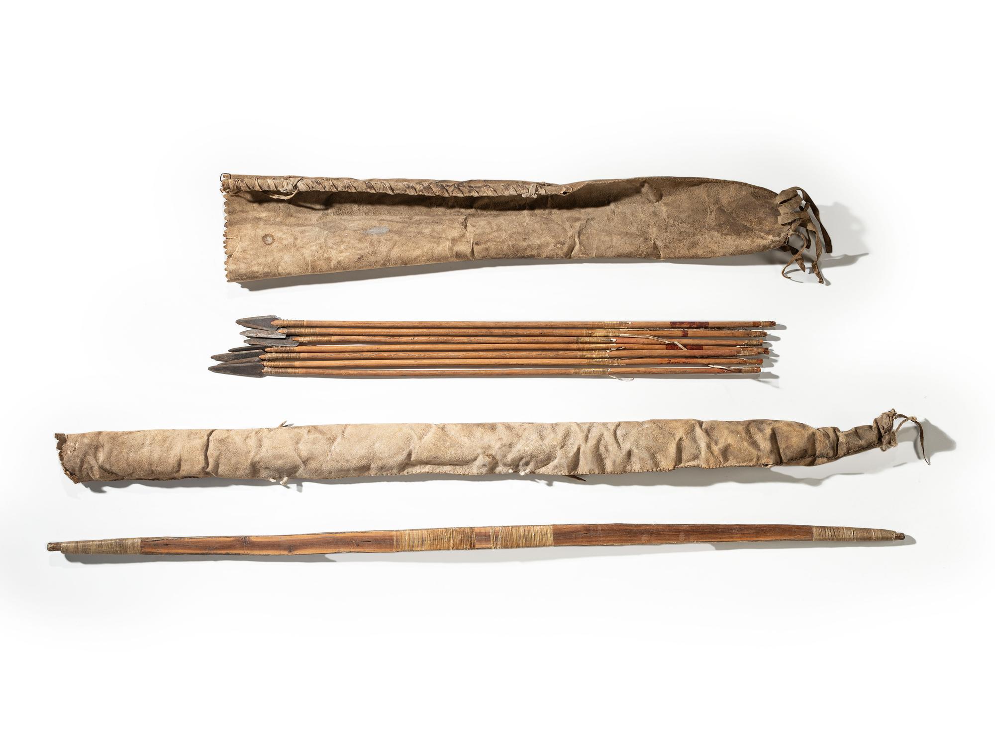Apache Bowcase and Quiver, with Bow and Arrows