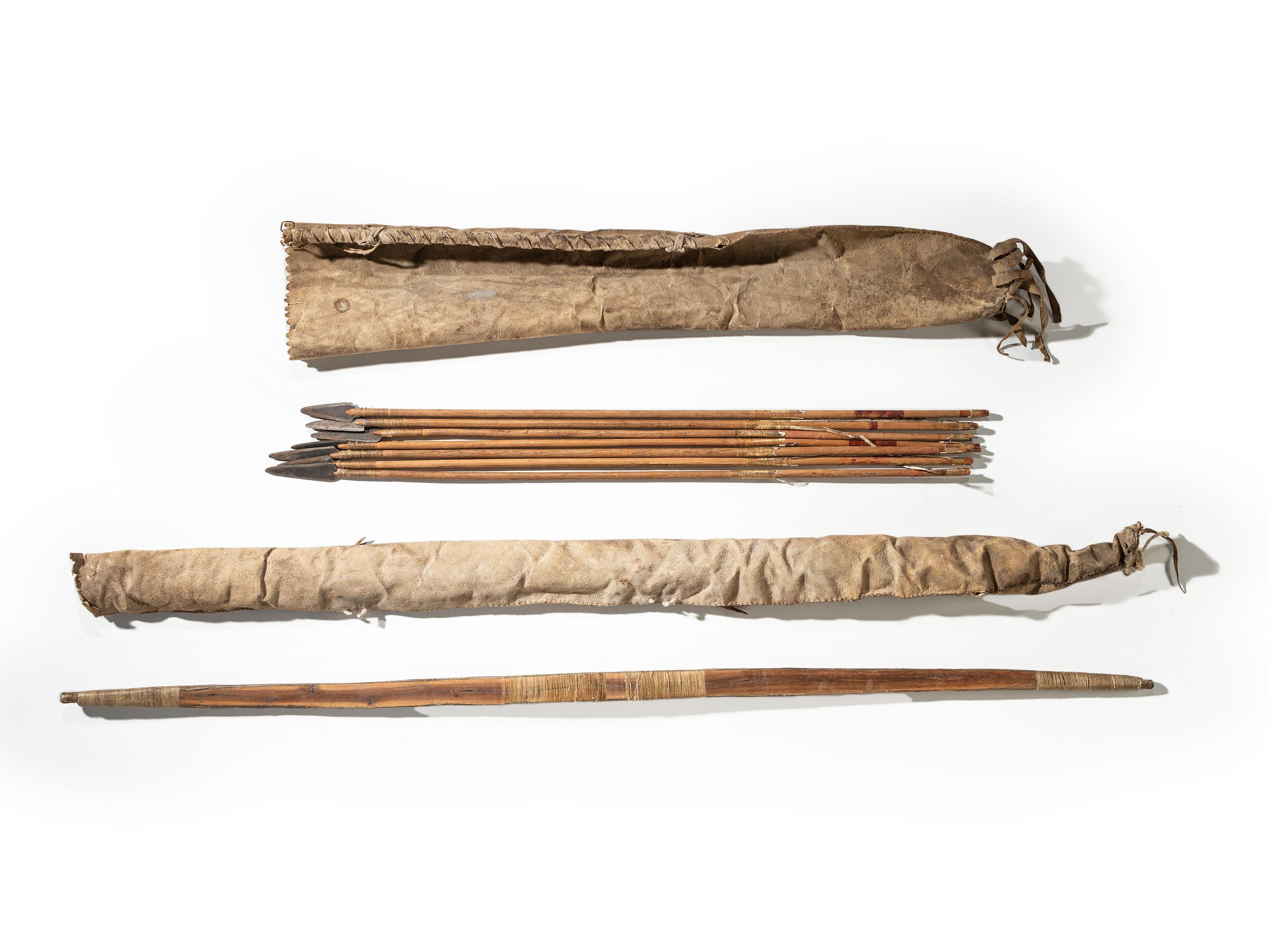 Apache Bowcase and Quiver, with Bow and Arrows