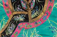 A Embroidered Silk Manchu Lady's Informal Robe