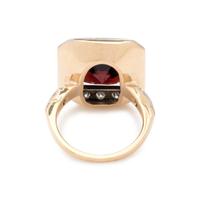 SPINEL AND DIAMOND RING
