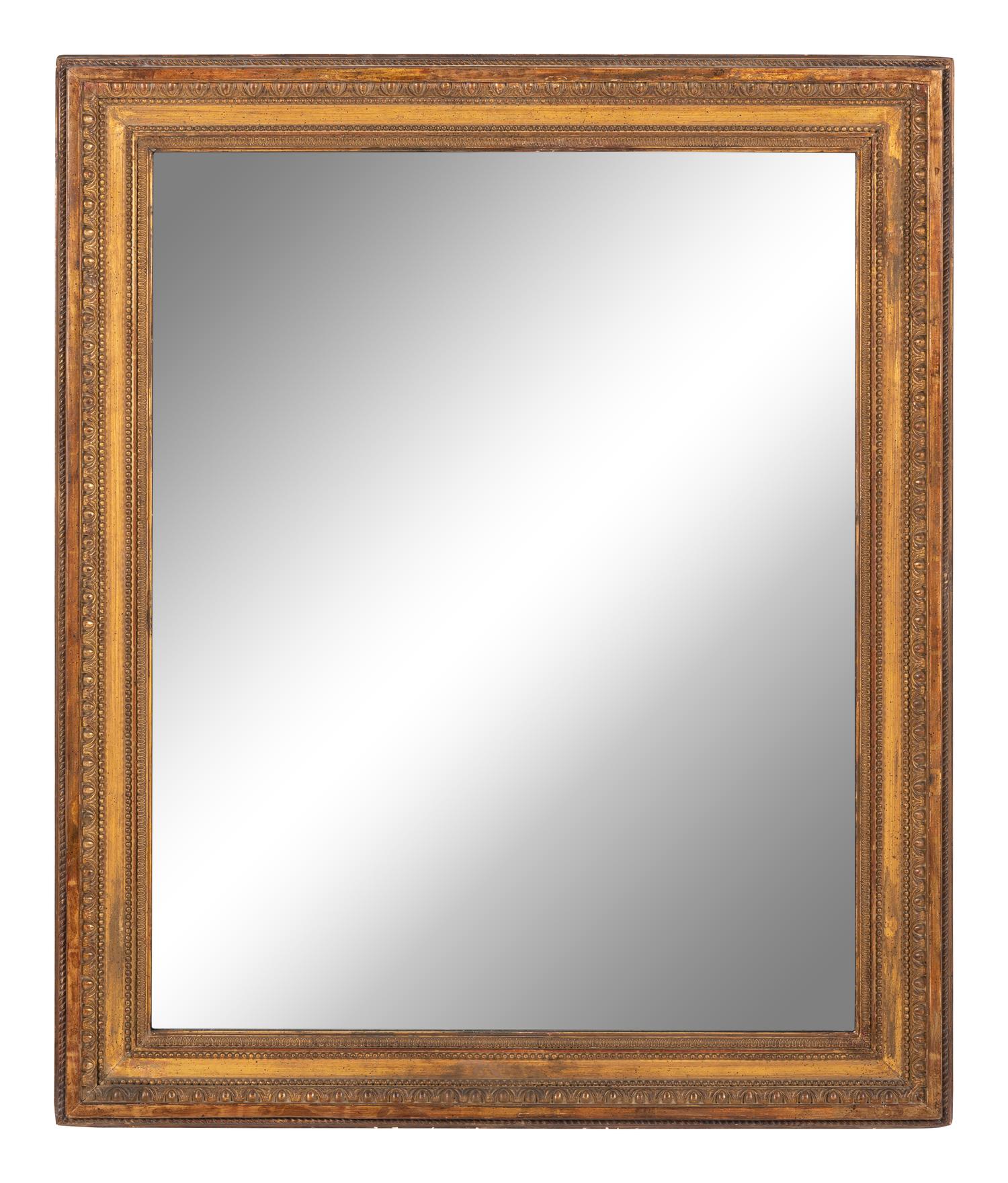 A Neoclassical Style Giltwood Mirror