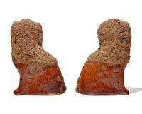 A Scarce Pair of Rockingham Glazed Spaniels