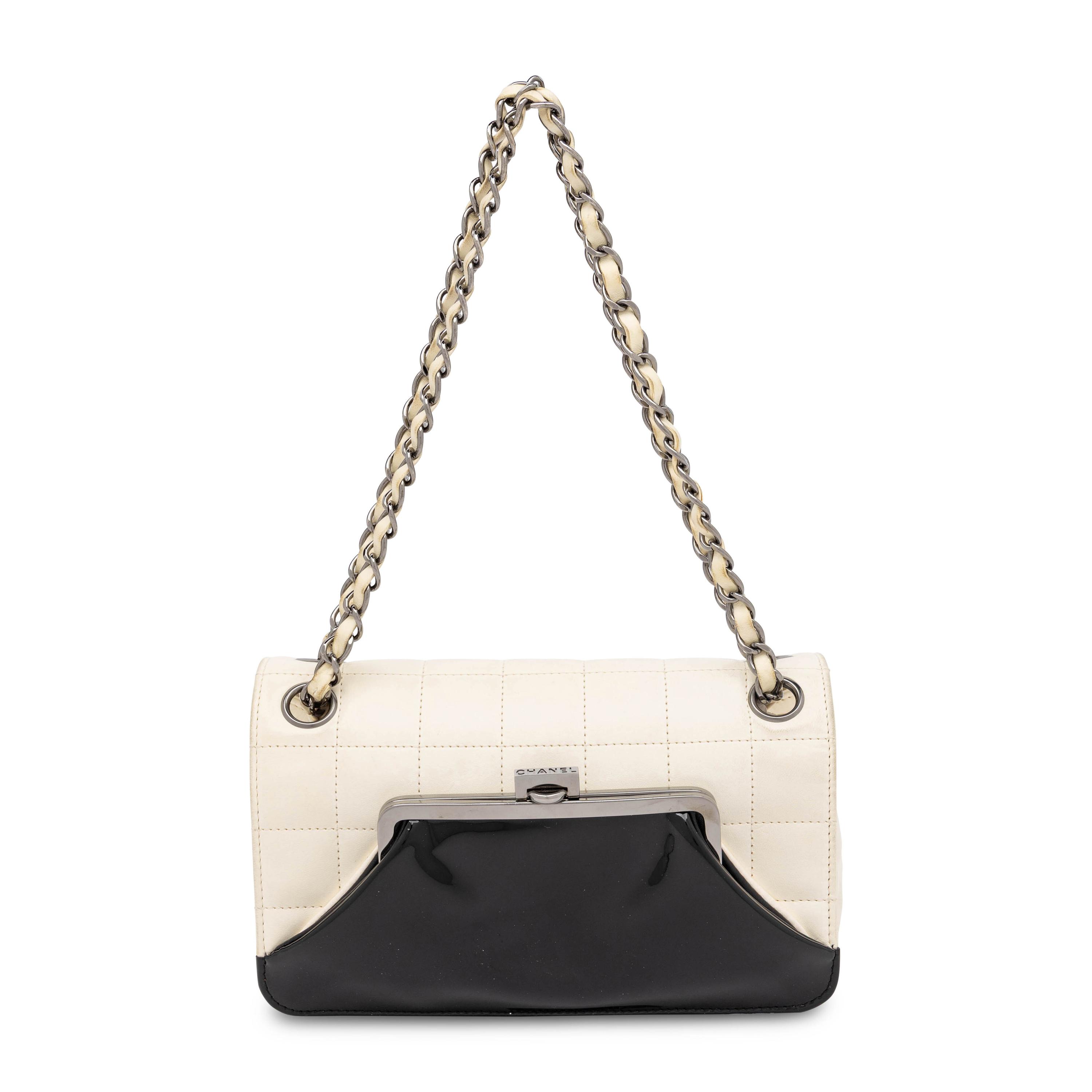 Chanel, Front-Pocket Bicolor Flap Bag