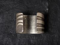 Wide Abstract Silver Cuff Bracelet, PLUS