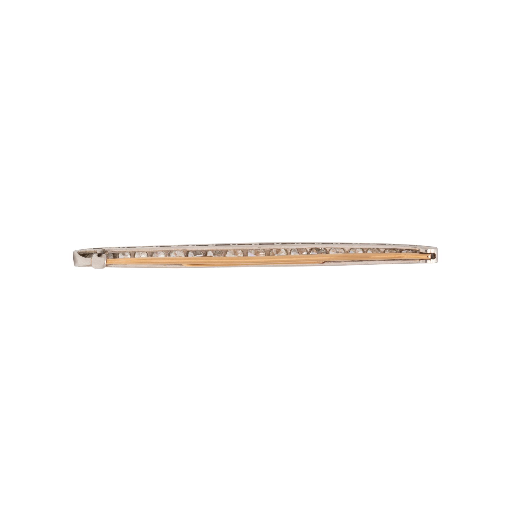 ANTIQUE, DIAMOND BAR BROOCH