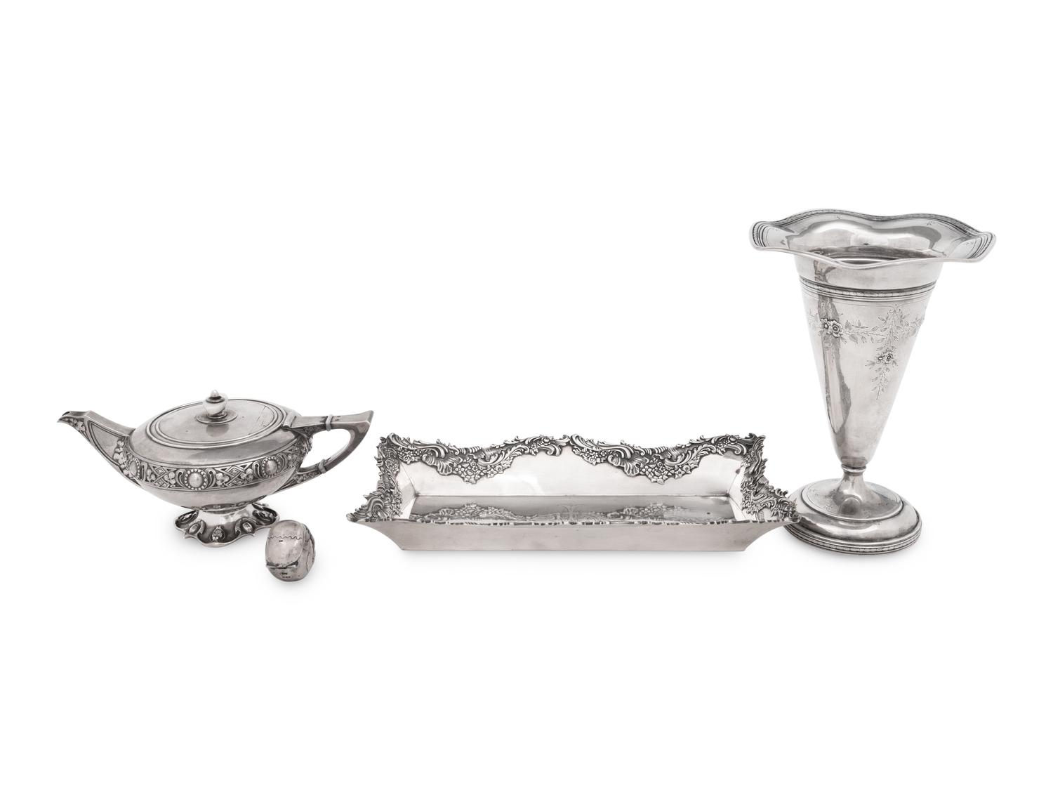 A Group of Four Silver Table Articles