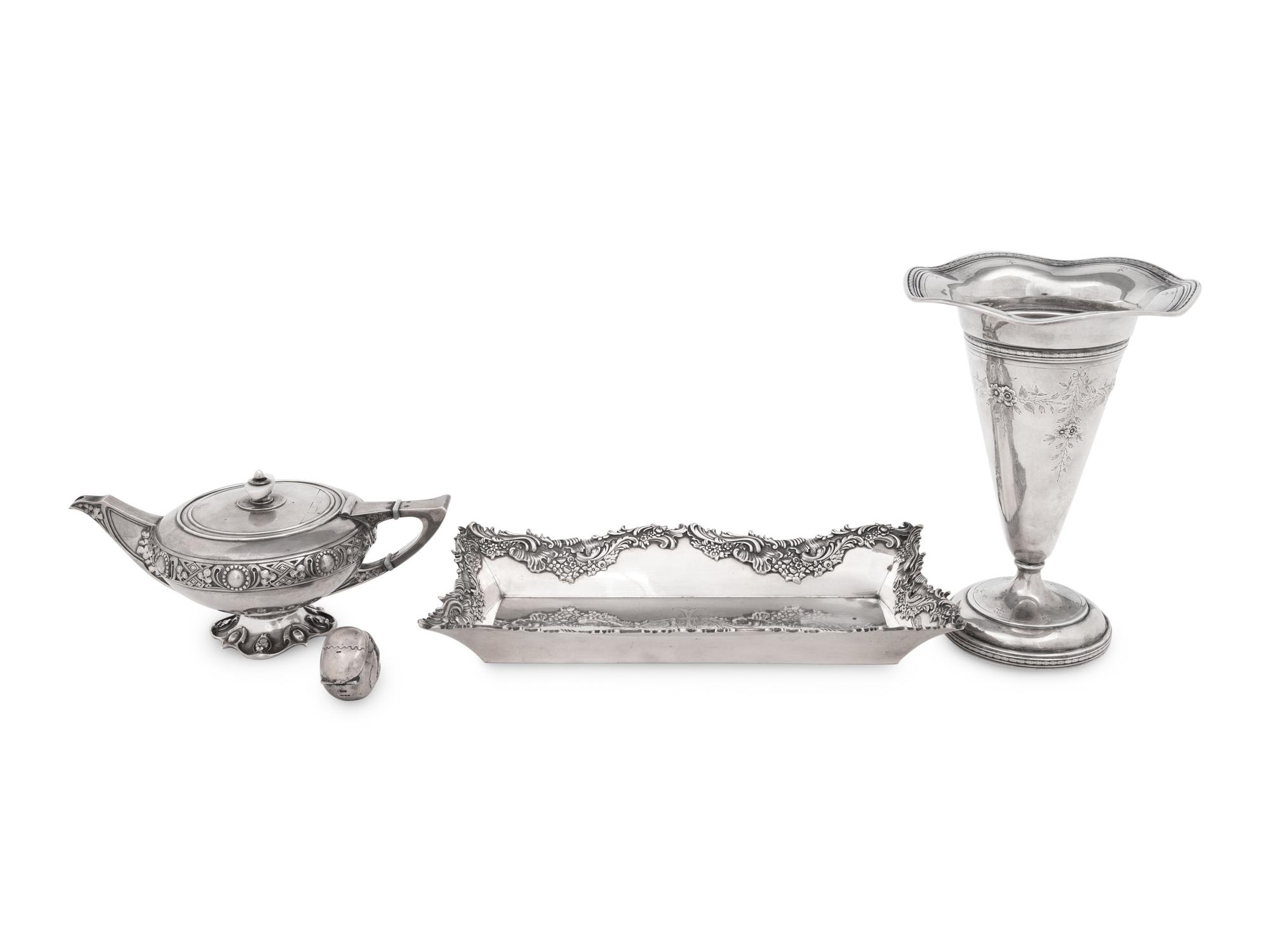 A Group of Four Silver Table Articles