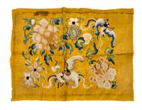 A Chinese Embroidered Silk Panel 13 x 10 inches. — 19TH CENTURY