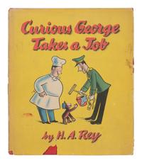 [REY, H.A. (1898-1977), illustrator]. -- REY, Margaret (1906-1996). Curious George Takes a Job . Boston: Houghton Mifflin, 1949.