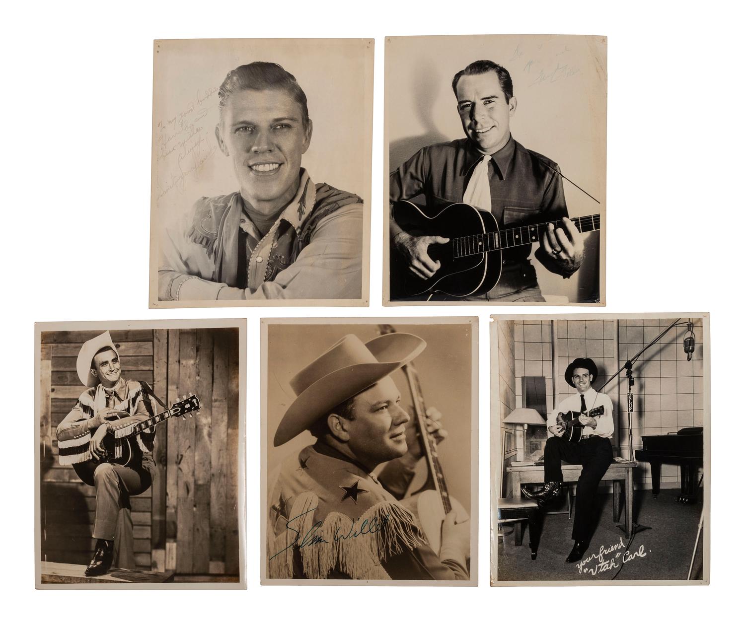 [COUNTRY MUSIC]. Traditional Country Music Hall of Fame scrapbook identified to Harold Sharp, containing rare Hank Williams Memorial Souvenir program.