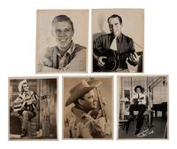 [COUNTRY MUSIC]. Traditional Country Music Hall of Fame scrapbook identified to Harold Sharp, containing rare Hank Williams Memorial Souvenir program.