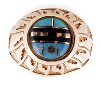 14K Gold Sunface Ring, with Opal and Sugilite Channel Inlay