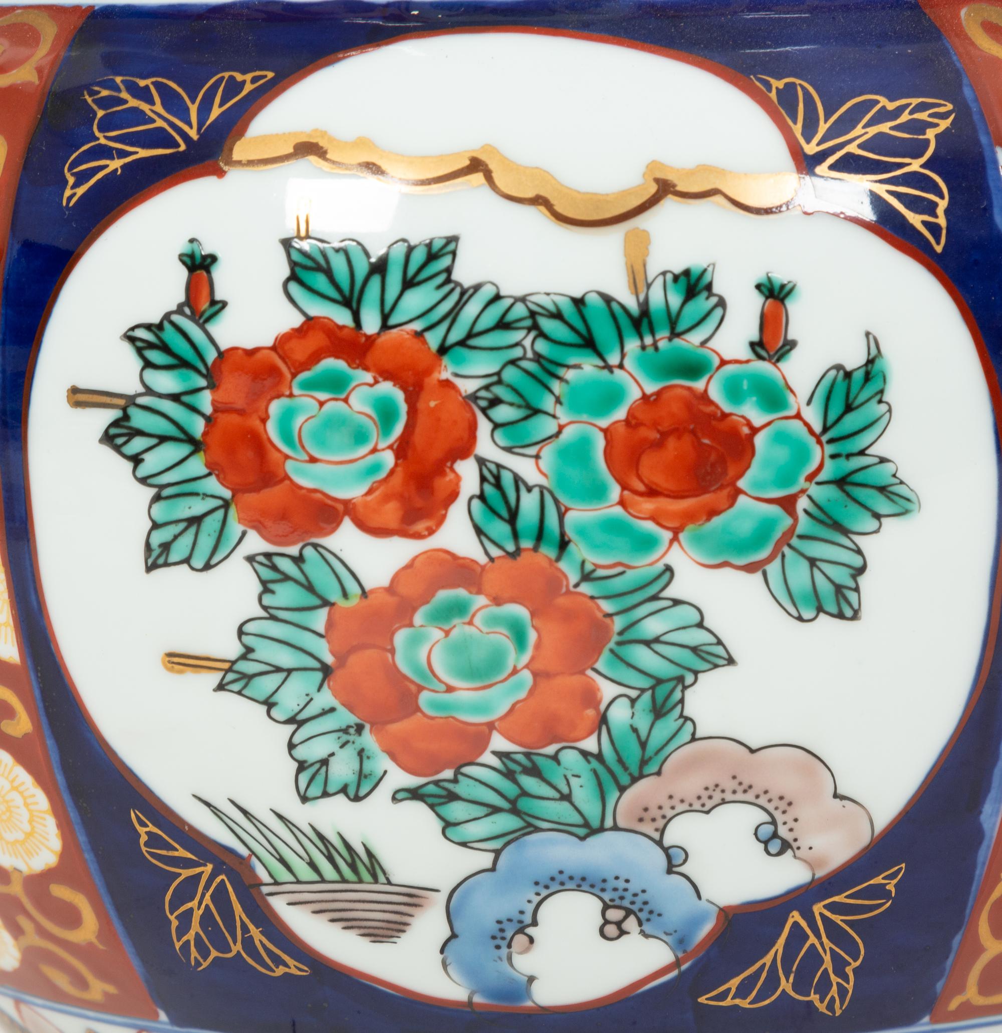 A Pair of Imari Porcleian Jardinieres