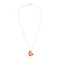 Tiffany & Co., Elsa Peretti, 'Open Heart', Coral and Yellow Gold Necklace