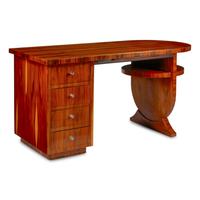 An Art Deco Style Palisander Pedestal Desk