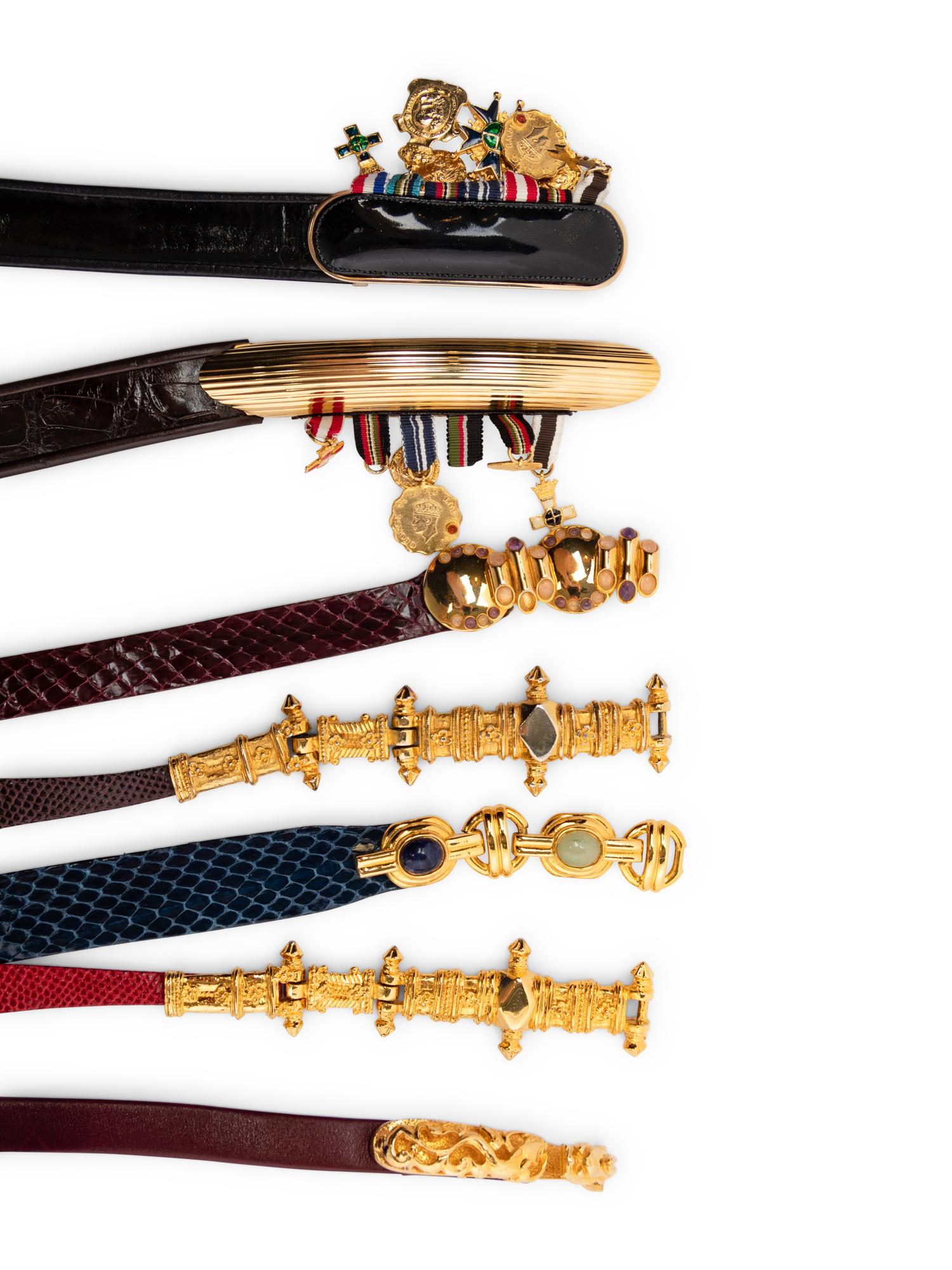 Seven Judith Leiber Belts