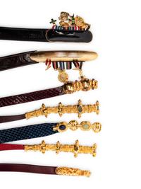 Seven Judith Leiber Belts