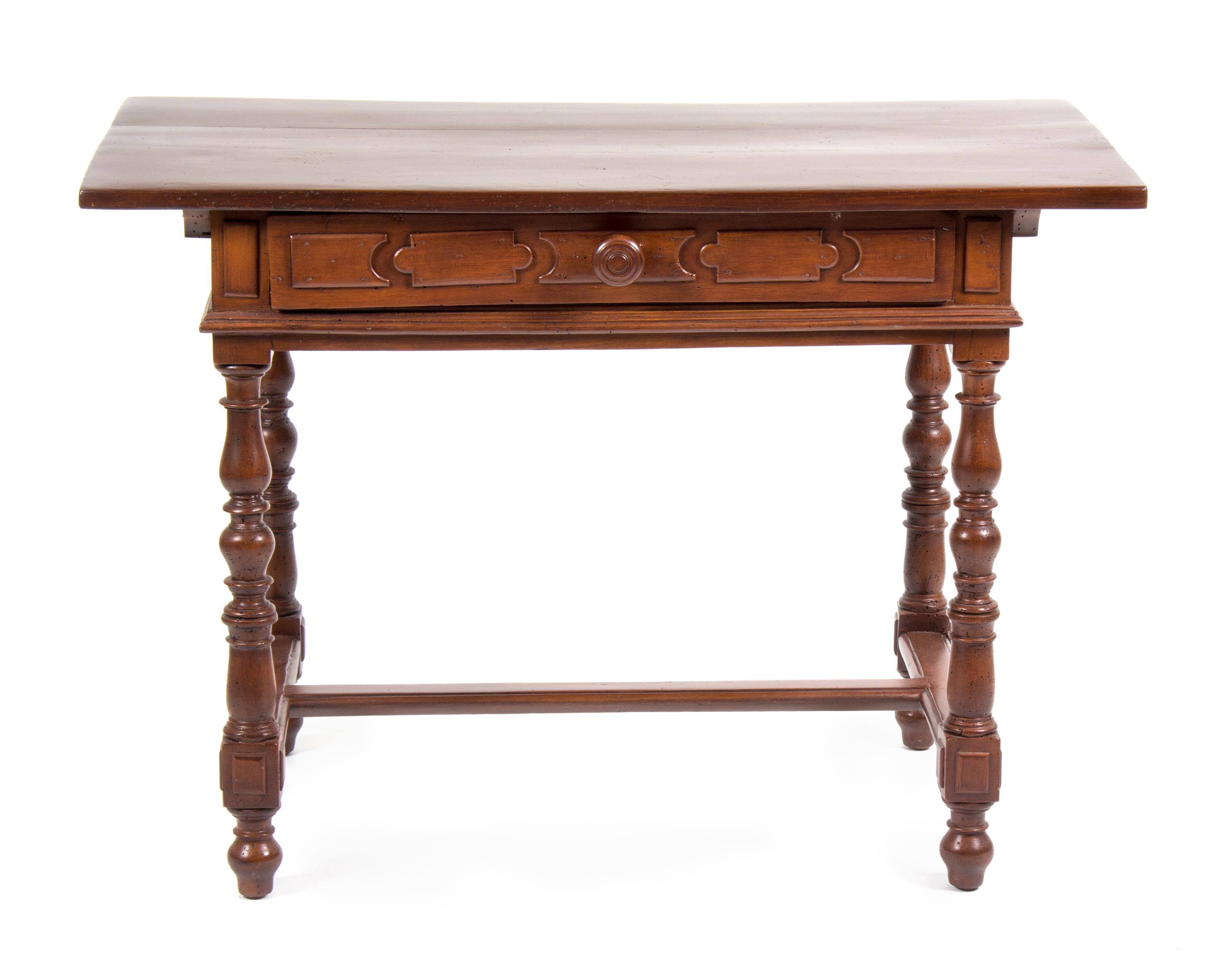 A Baroque Style Side Table Height 42 1/2 x width 24 1/2 x depth 31 inches.