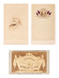 [LEE, Robert E. (1807-1870)]. A group of 5 CDVS, incl. full standing CDV "Blockade Portrait" of the CSA commander. [Richmond, VA]: [Vannerson], [1864].