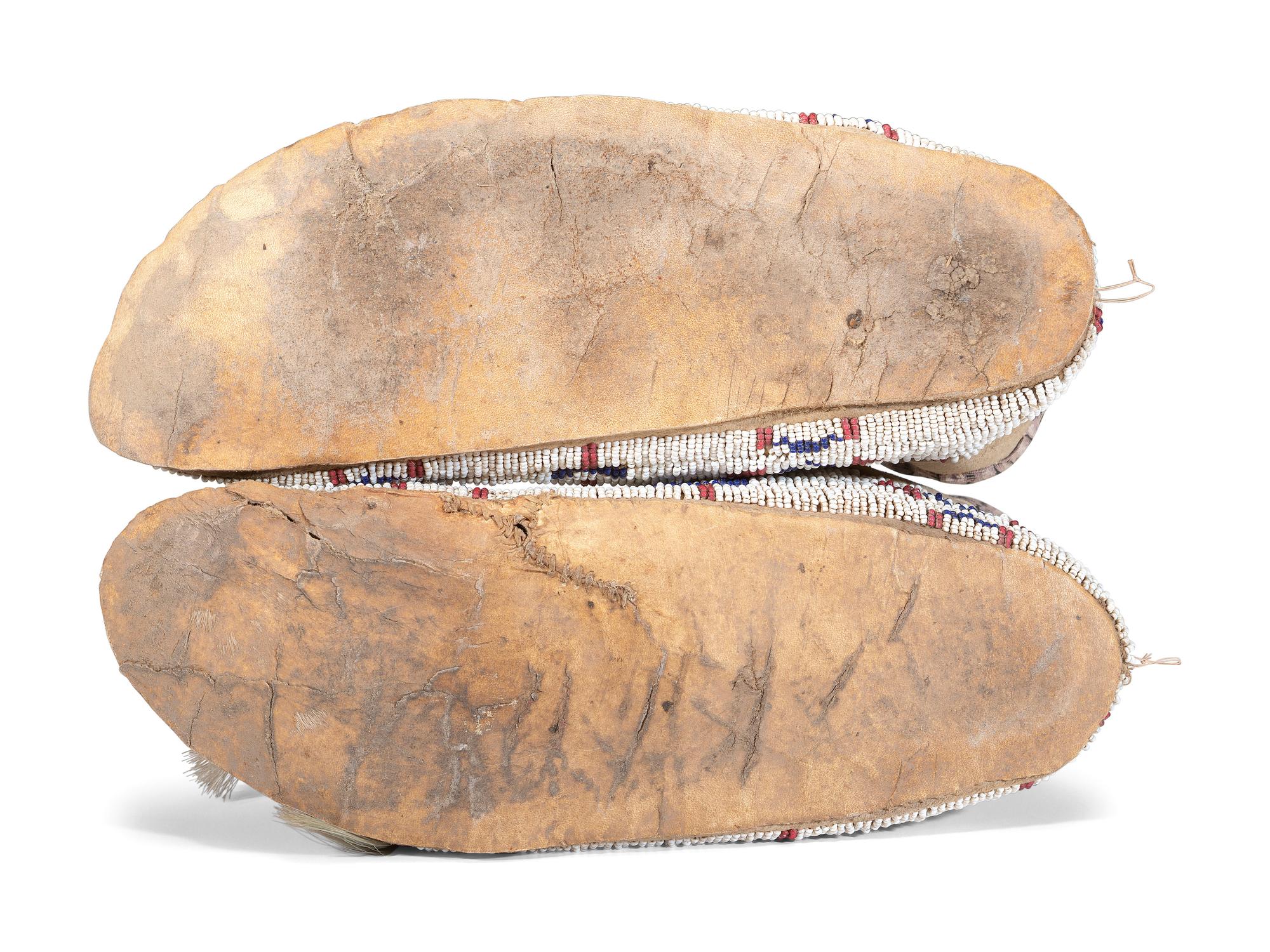 Sioux Beaded Hide Moccasins