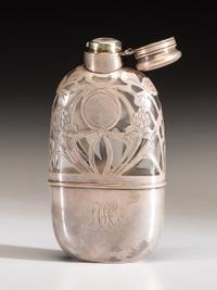 Sterling Silver Overlay Flask
