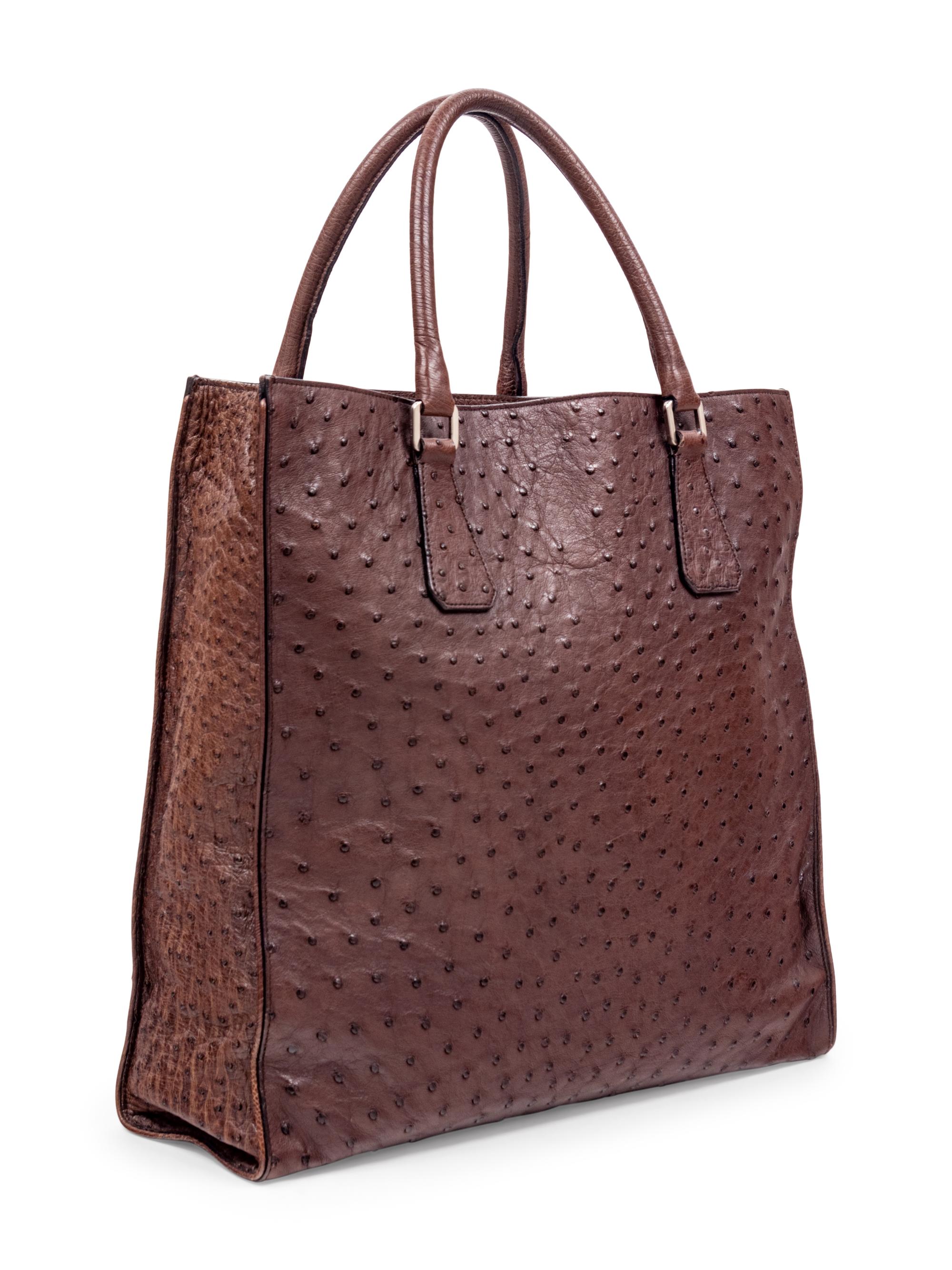 Prada Ostrich Tote