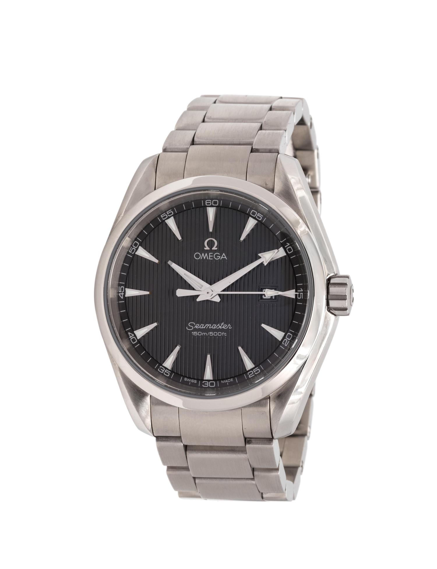 OMEGA, STAINLESS STEEL 'SEAMASTER AQUA TERRA' WRISTWATCH