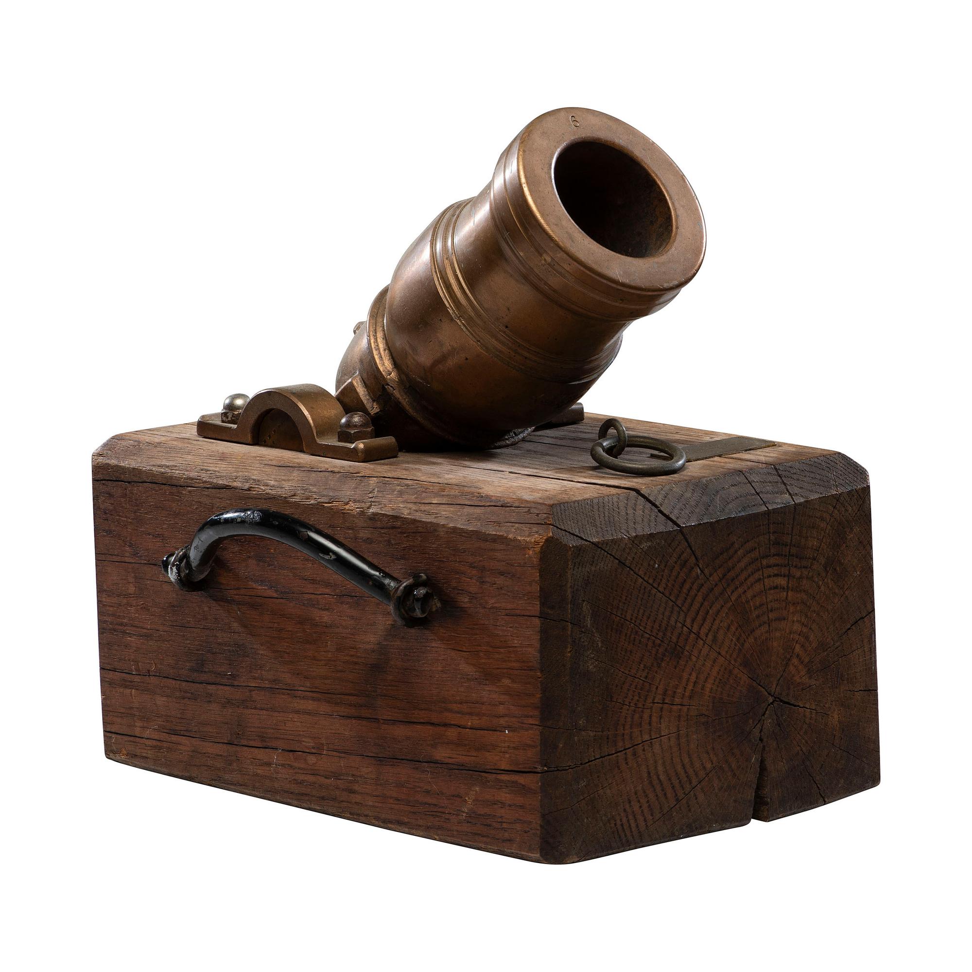 Cook's Arsenal Works Bronze Mortar with Wood Block Mount