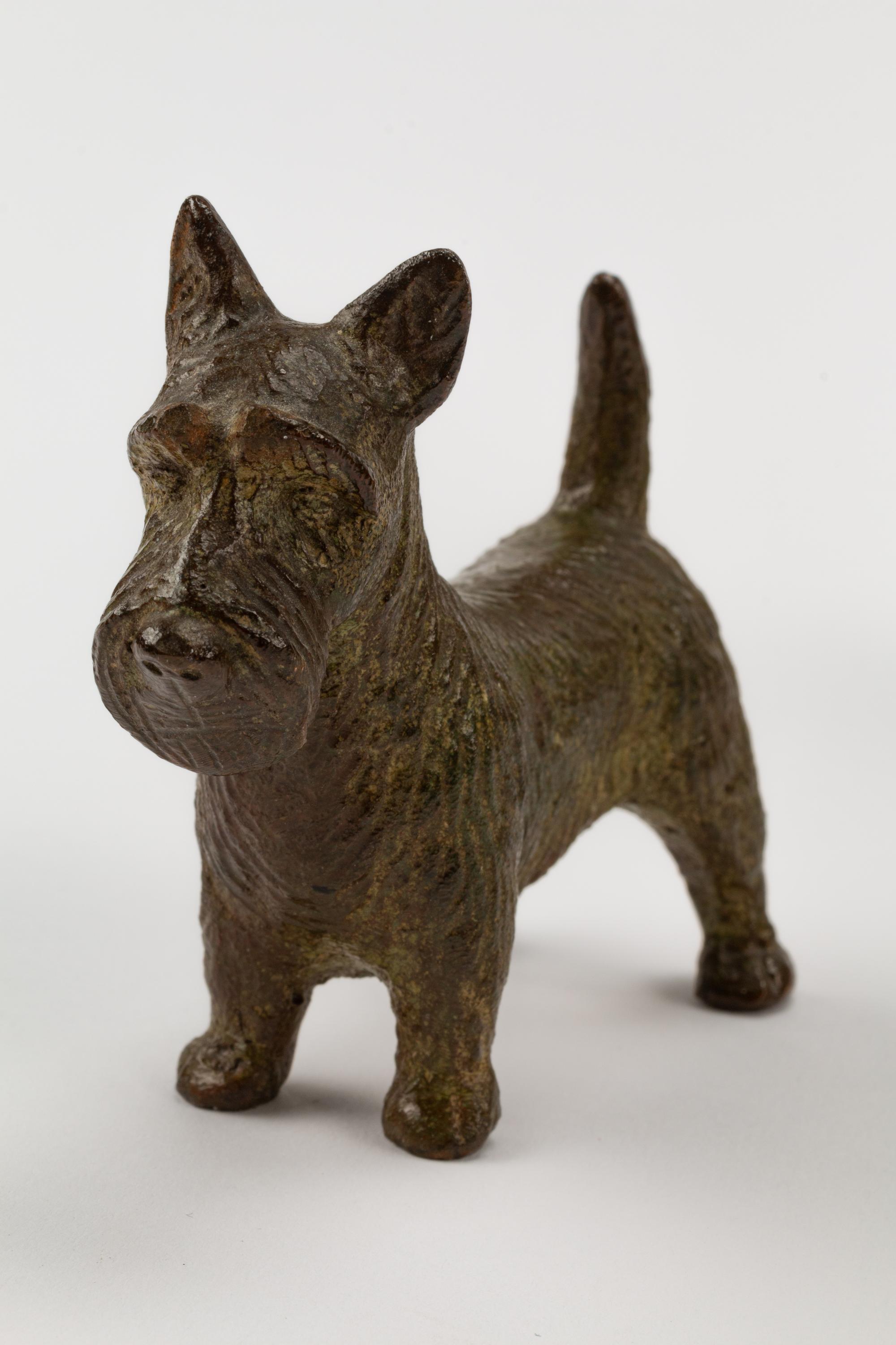 Five Austrian Cold Painted Bronze Dogs