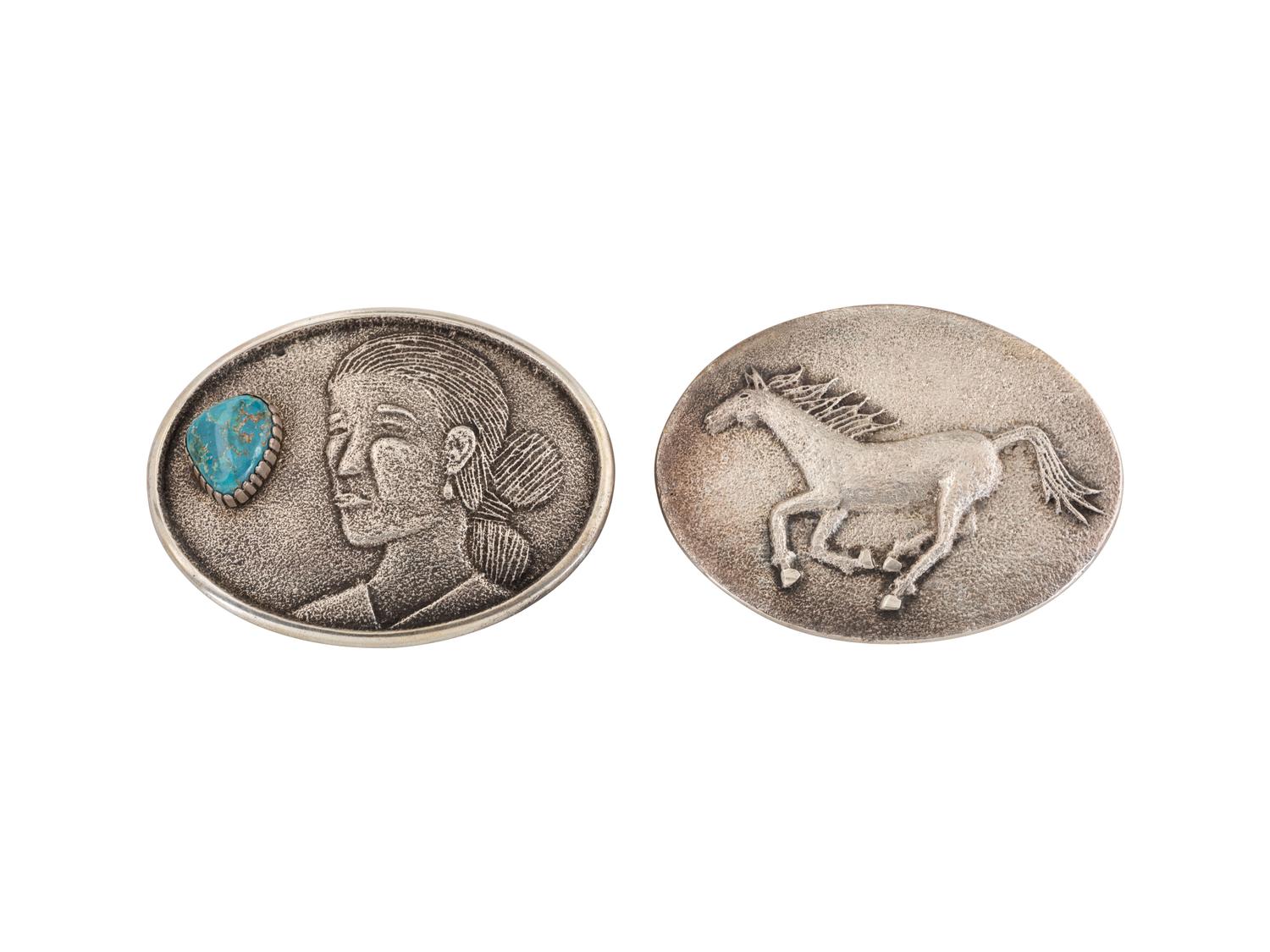 Tufa Cast Sterling Silver Belt Buckles