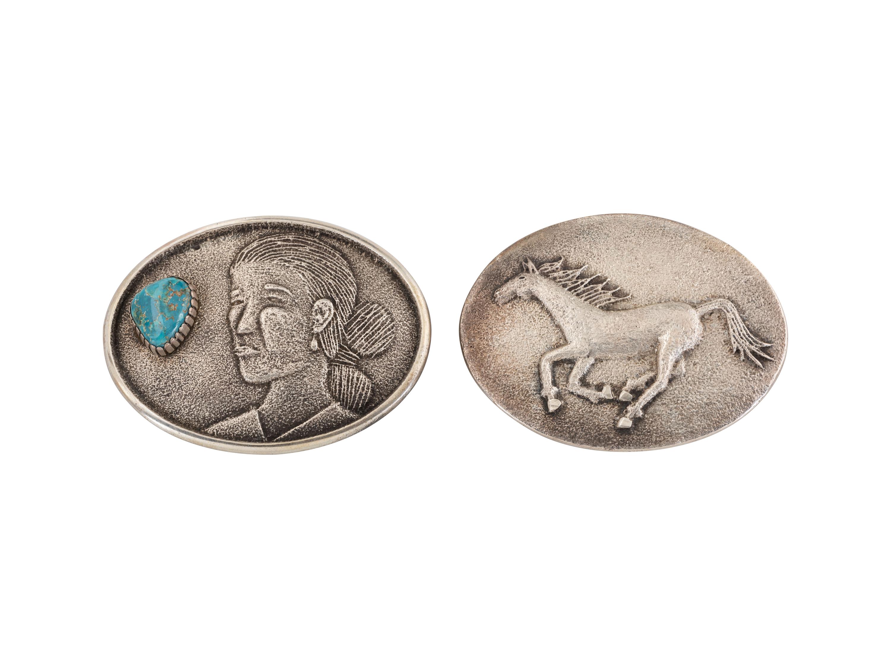 Tufa Cast Sterling Silver Belt Buckles